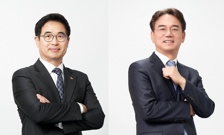 (왼쪽부터) 전우종 SK증권 대표,  정준호 SK증권 대표 / 사진제공= SK증권