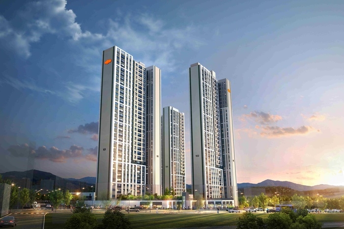 e편한세상 금정 메종카운티 투시도./사진제공=DL이앤씨