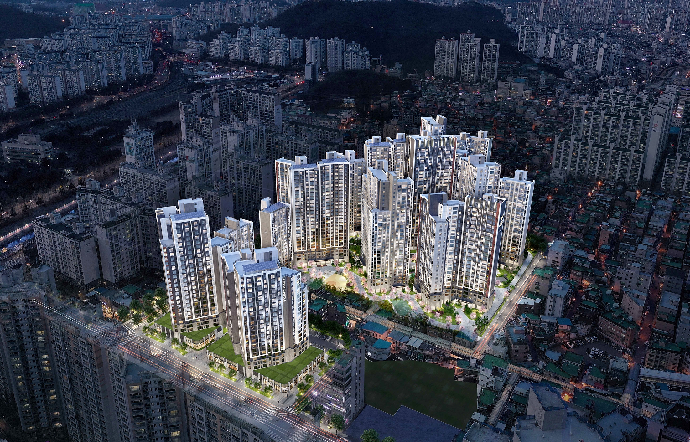 광명 롯데캐슬 시그니처 단지조감도 / 사진제공=롯데건설