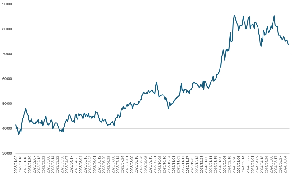 메리츠금융지주 주가 추이./출처=한국거래소