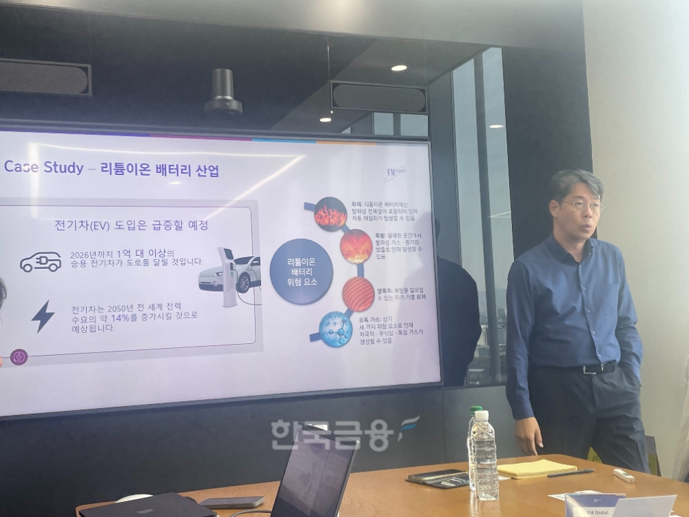 권성준 FM글로벌 한국지점 전무가 12일 오전10시 미디어데이 행사에서 발표를 하고 있다./사진=전하경 기자