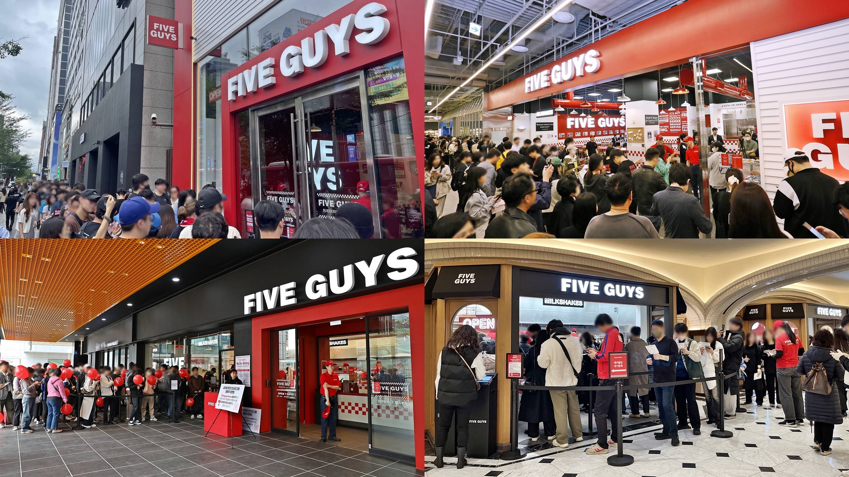 강남점 1호점을 시작으로, 더현대, 고속터미널, 서울역 등에서 운영 중인 파이브가이즈가 1주년을 맞았다. /사진제공=에프지코리아