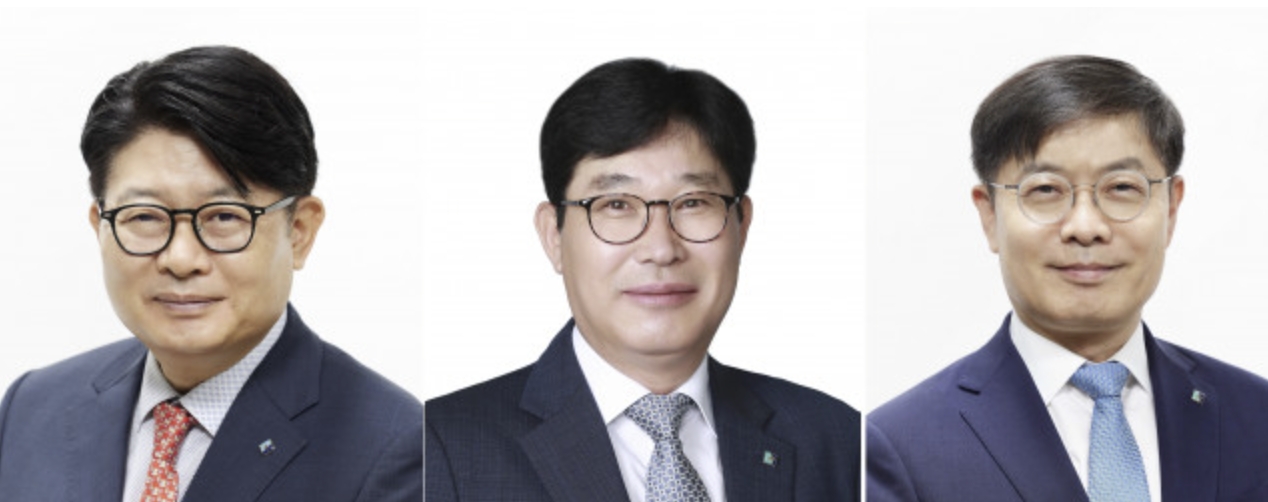 (왼쪽부터) 왼쪽부터 백상현, 김학필, 정성진 부행장 / 사진제공=IBK기업은행