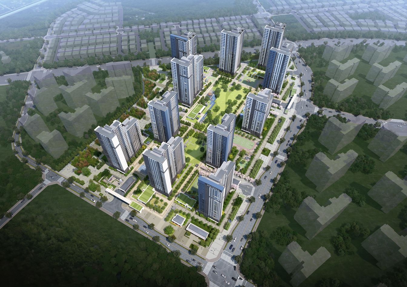 평택고덕 A63블록·A64블록, 오산세교2 A-12블록 사업 조감도 / 사진제공=금호건설