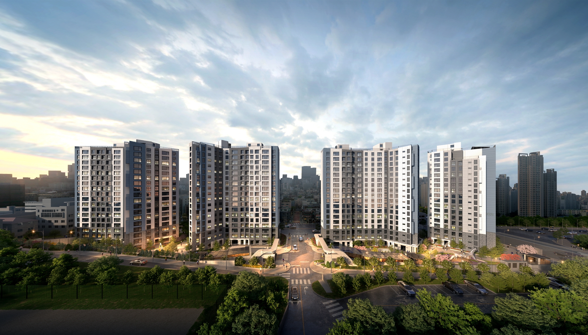 래미안 레벤투스 단지투시도