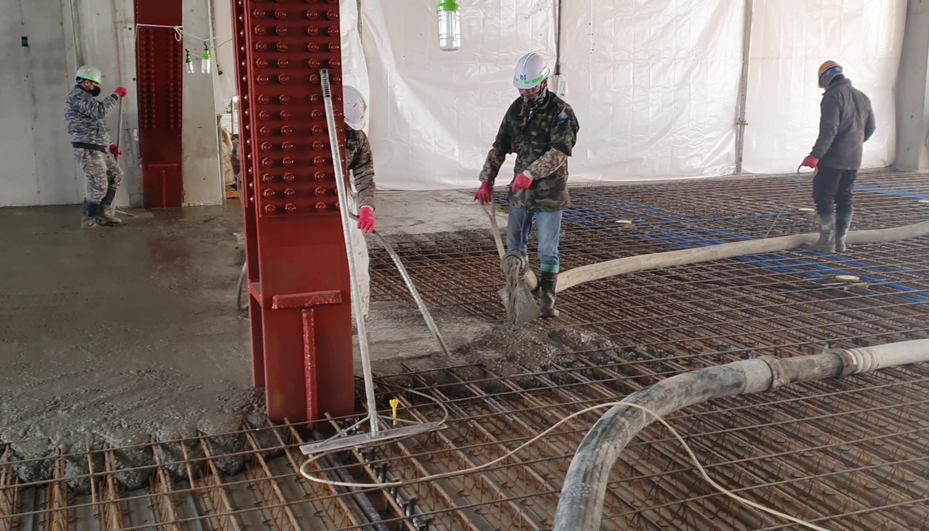 내한 콘크리트 타설 모습 / 사진제공=DL이앤씨