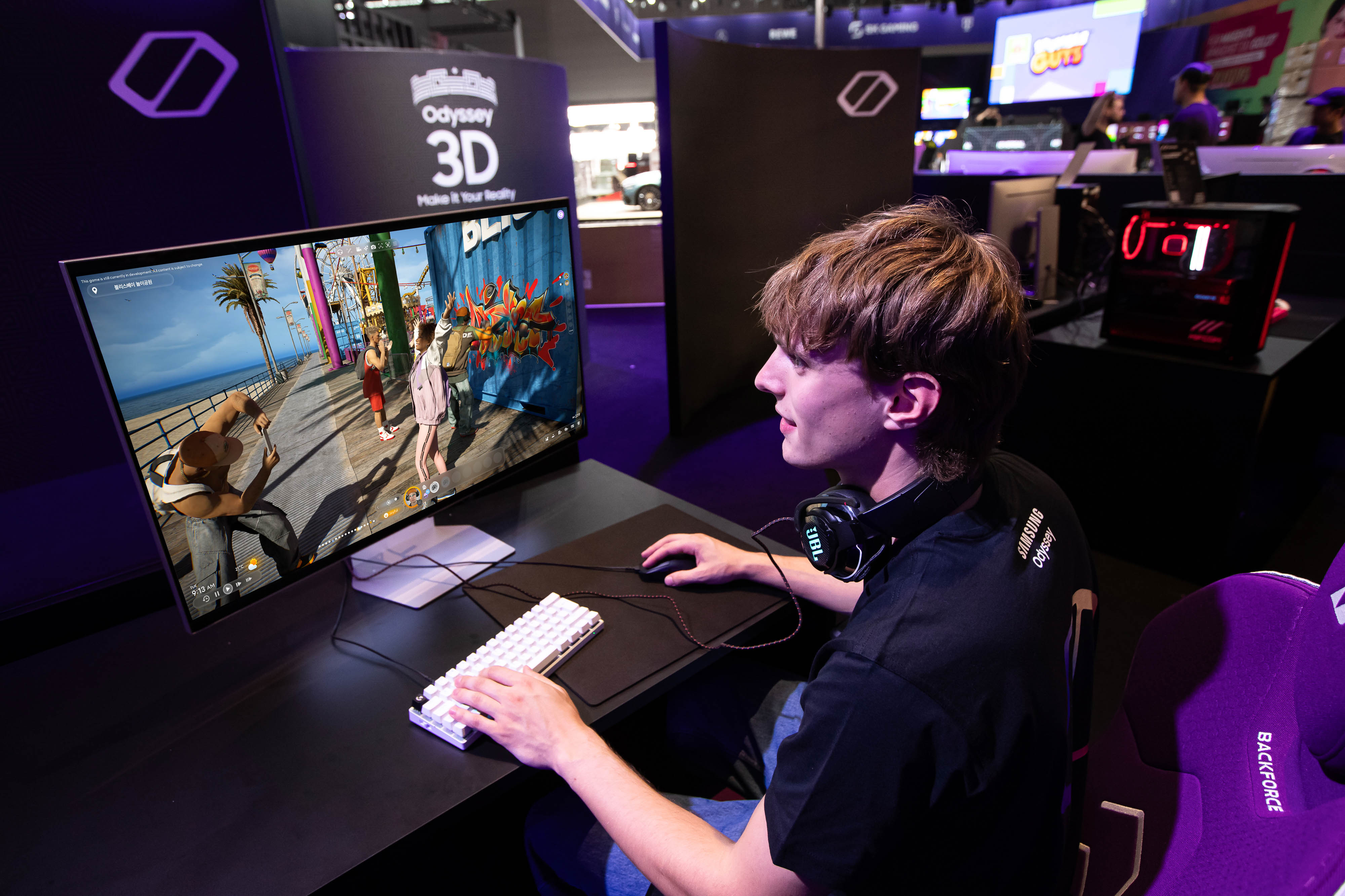 삼성전자, 게임스컴서 무안경 3D 게임밍 모니터 '오디세이 3D' 공개. / 사진=삼성전자