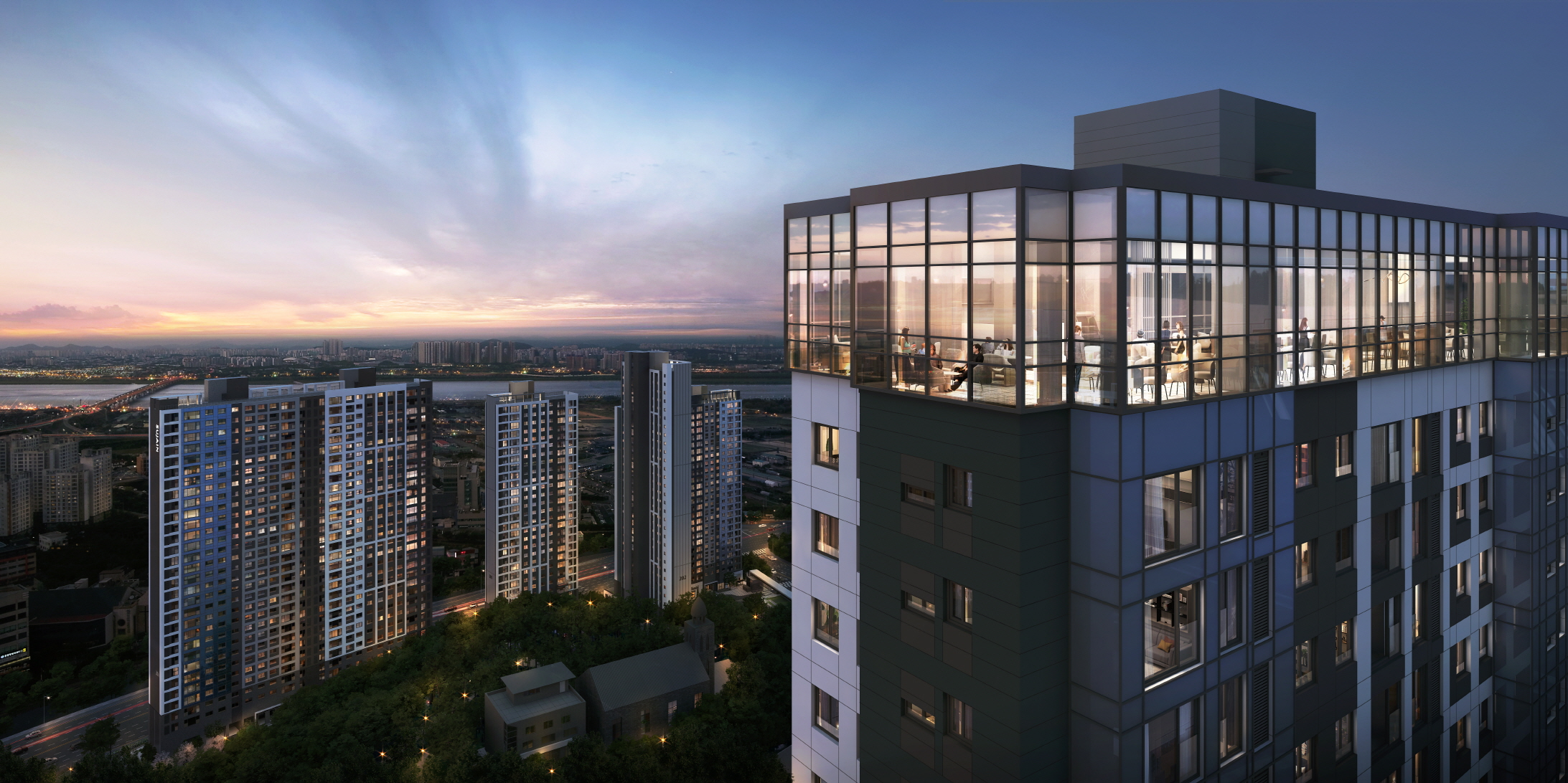 한강 수자인 오브센트 스카이라운지./사진제공=한양