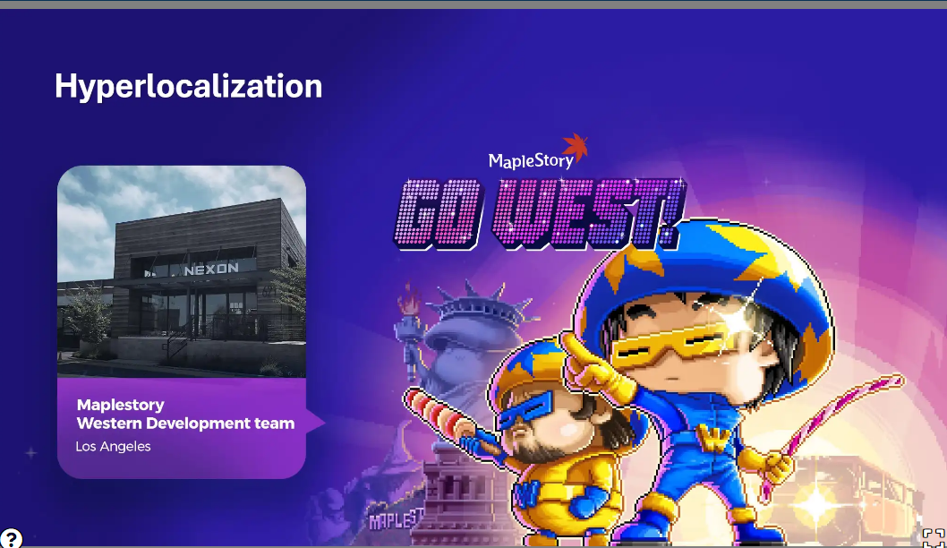 메이플스토리 하이퍼로컬라이징 전략. / 사진=넥슨 일본법인 IR 사이트 캡처.