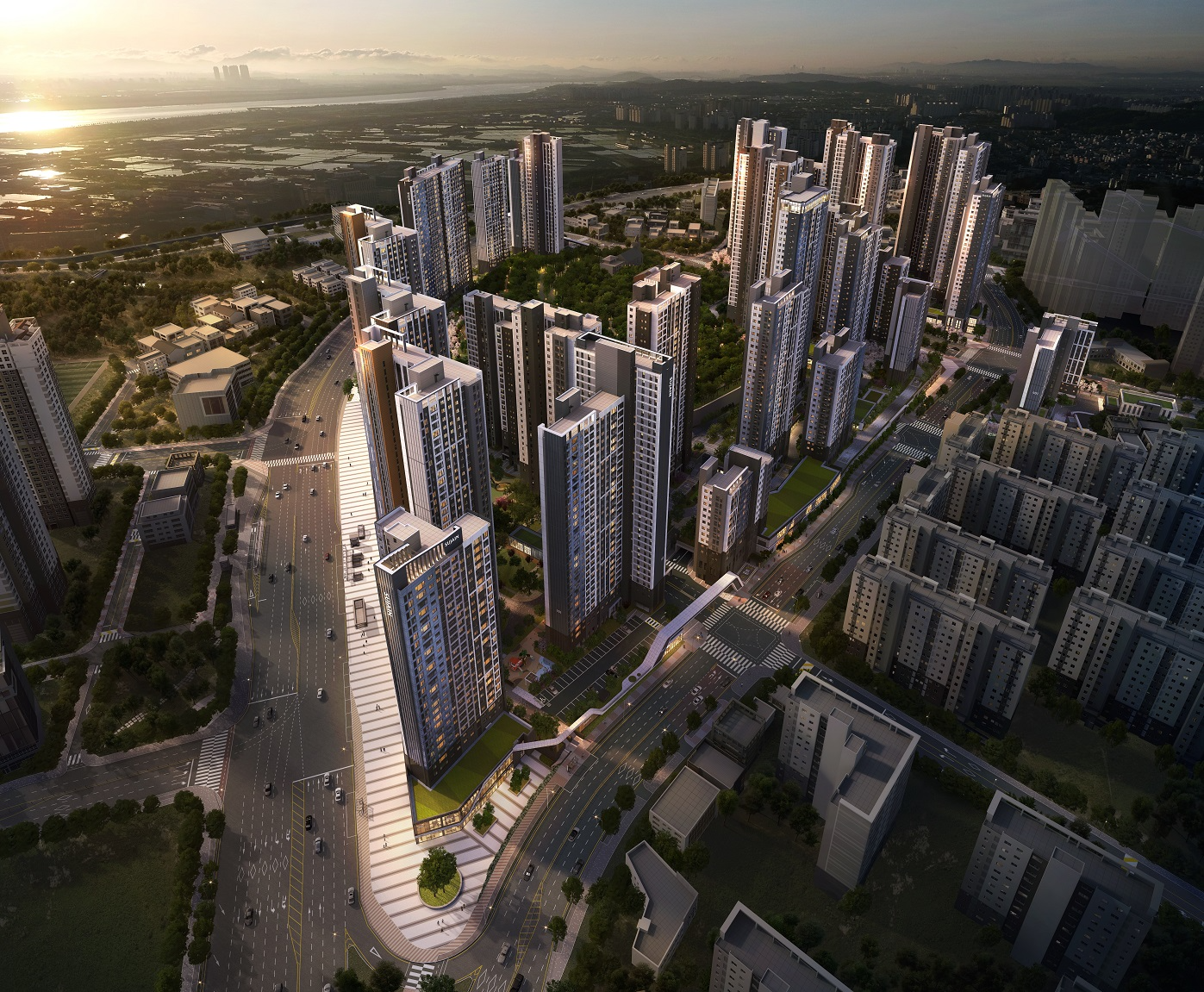 한강 수자인 오브센트 단지조감도 / 사진제공=한양