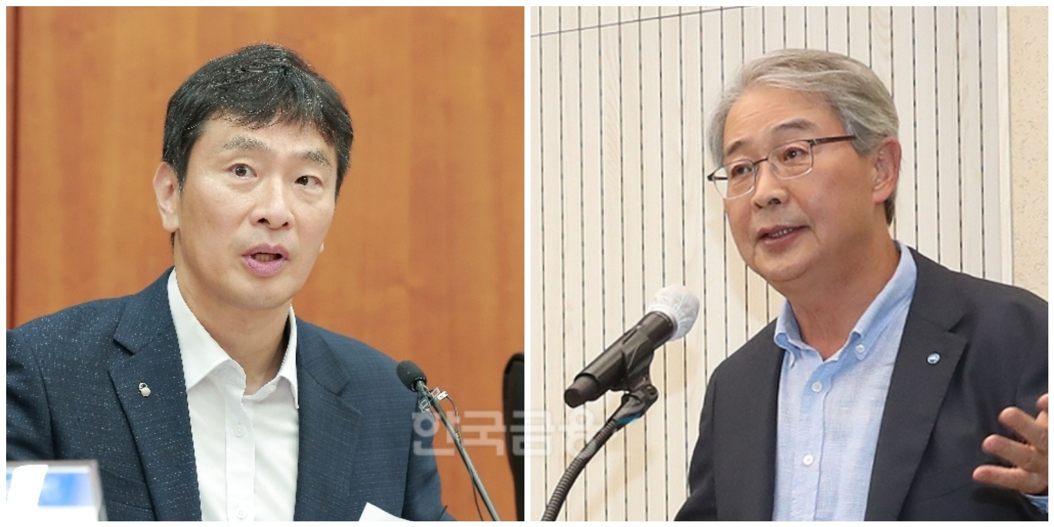 이복현 금융감독원장(사진 왼쪽)과 임종룡 우리금융그룹 회장./ 사진 = 한국금융신문 DB