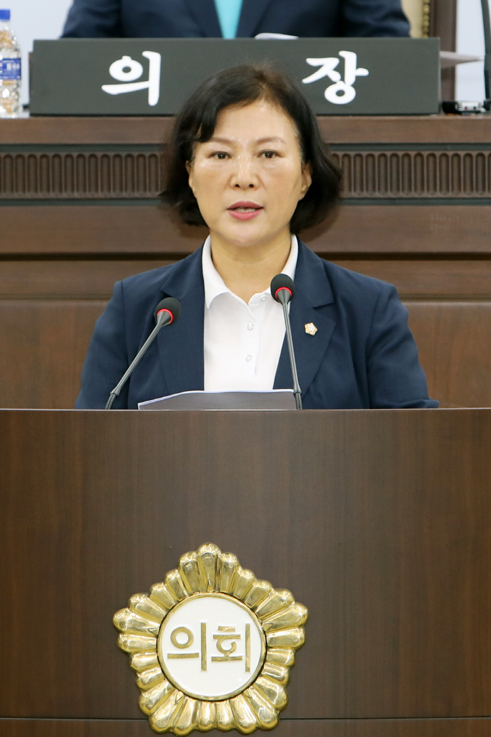 조미정 예결위원장이 본회의장에서 발언하는 모습./사진제공=중구의회