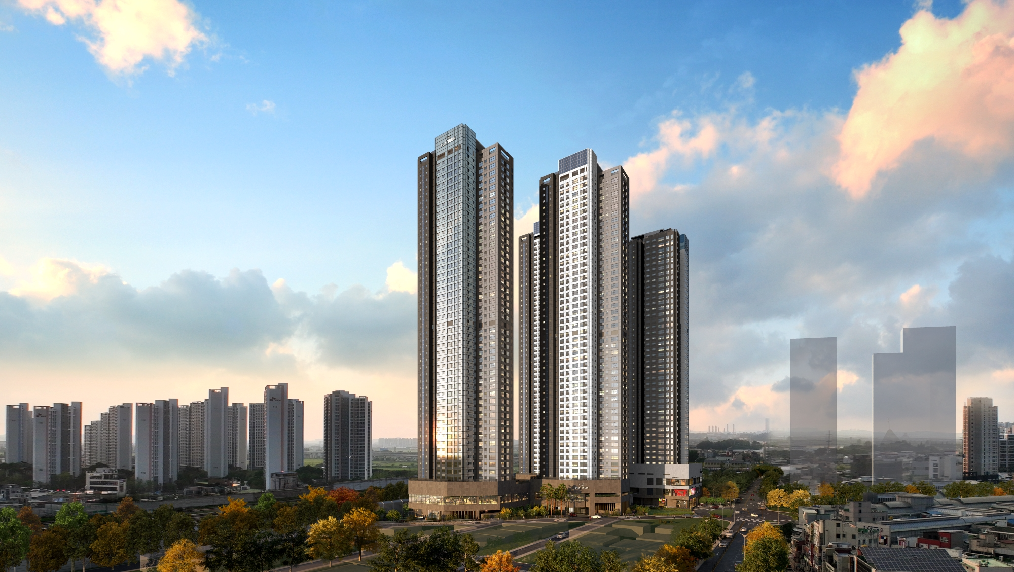 더 플래티넘 스카이헤론 단지투시도