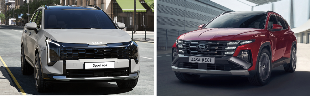기아 스포티지(왼쪽)과 현대 투싼