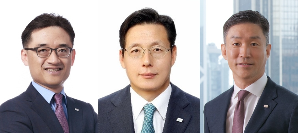 (왼쪽부터) 김미섭·허선호·이정호 미래에셋증권 부회장. / 사진제공= 미래에셋금융그룹