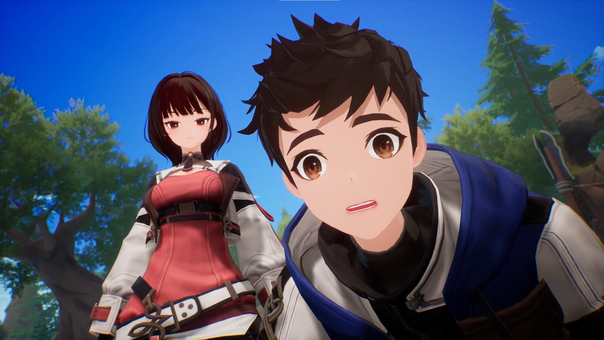 몬길:STAR DIVE 주인공 캐릭터인 베르나와 클라우드 인게임 화면. / 사진=넷마블