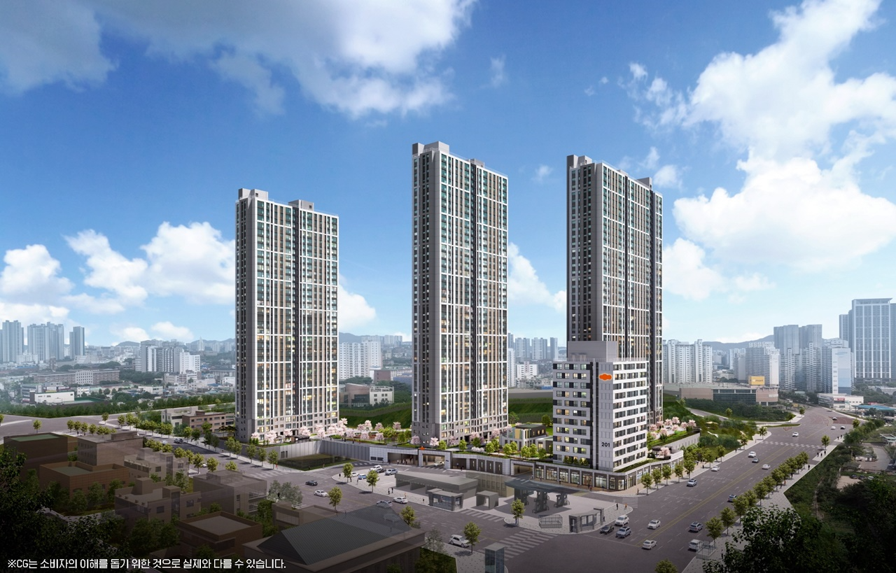 e편한세상 동인천 베이프런트 투시도./사진제공=DL건설