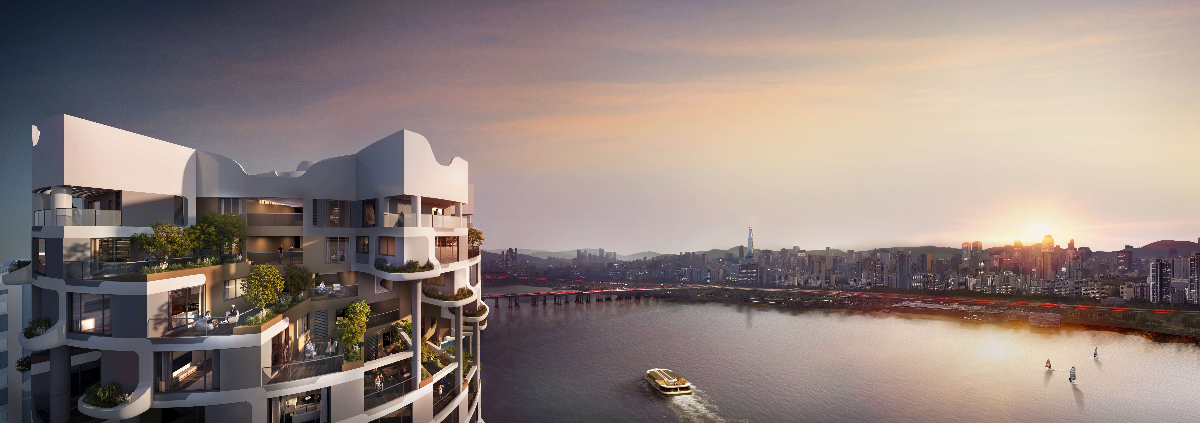 삼성물산 건설부문이 한남4구역에 제시한 '래미안 글로우힐즈 한남' 펜트하우스 모습 / 사진제공=삼성물산 건설부문