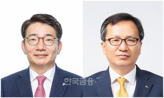 이영종 신한라이프 대표(왼쪽), 정문철 KB라이프생명 대표이사 내정자.