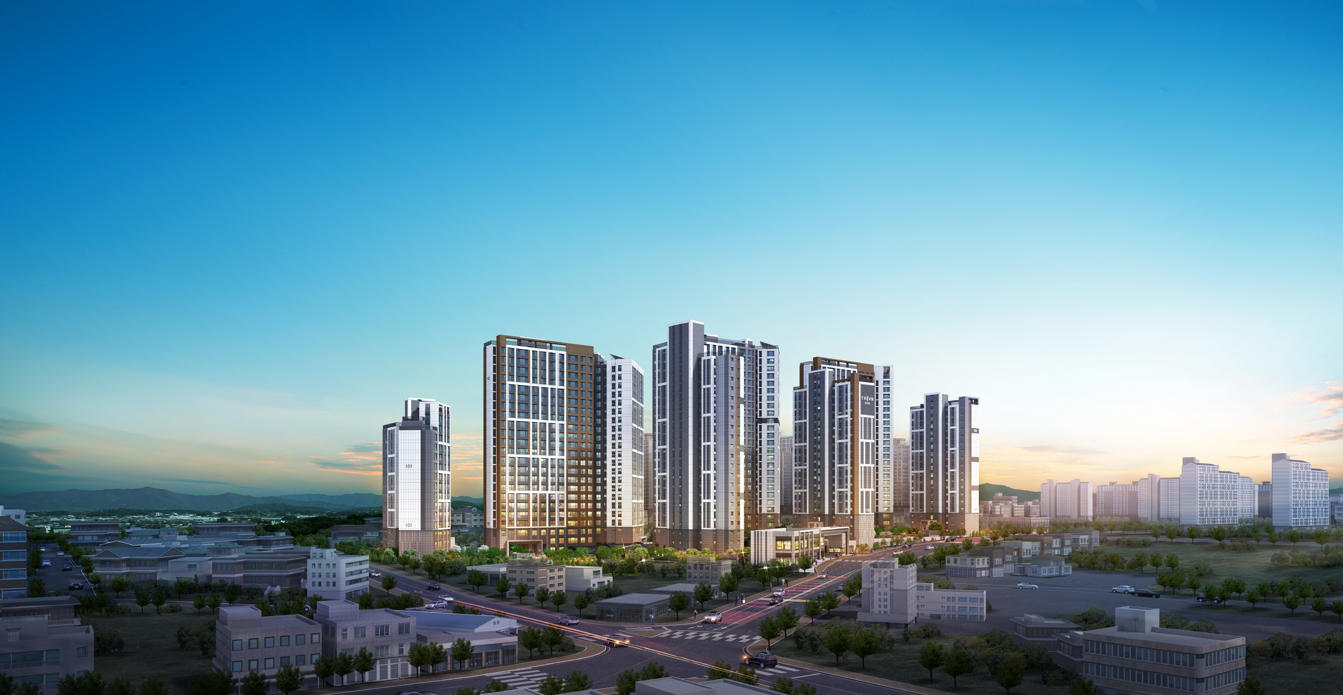 트리븐 논산 단지투시도