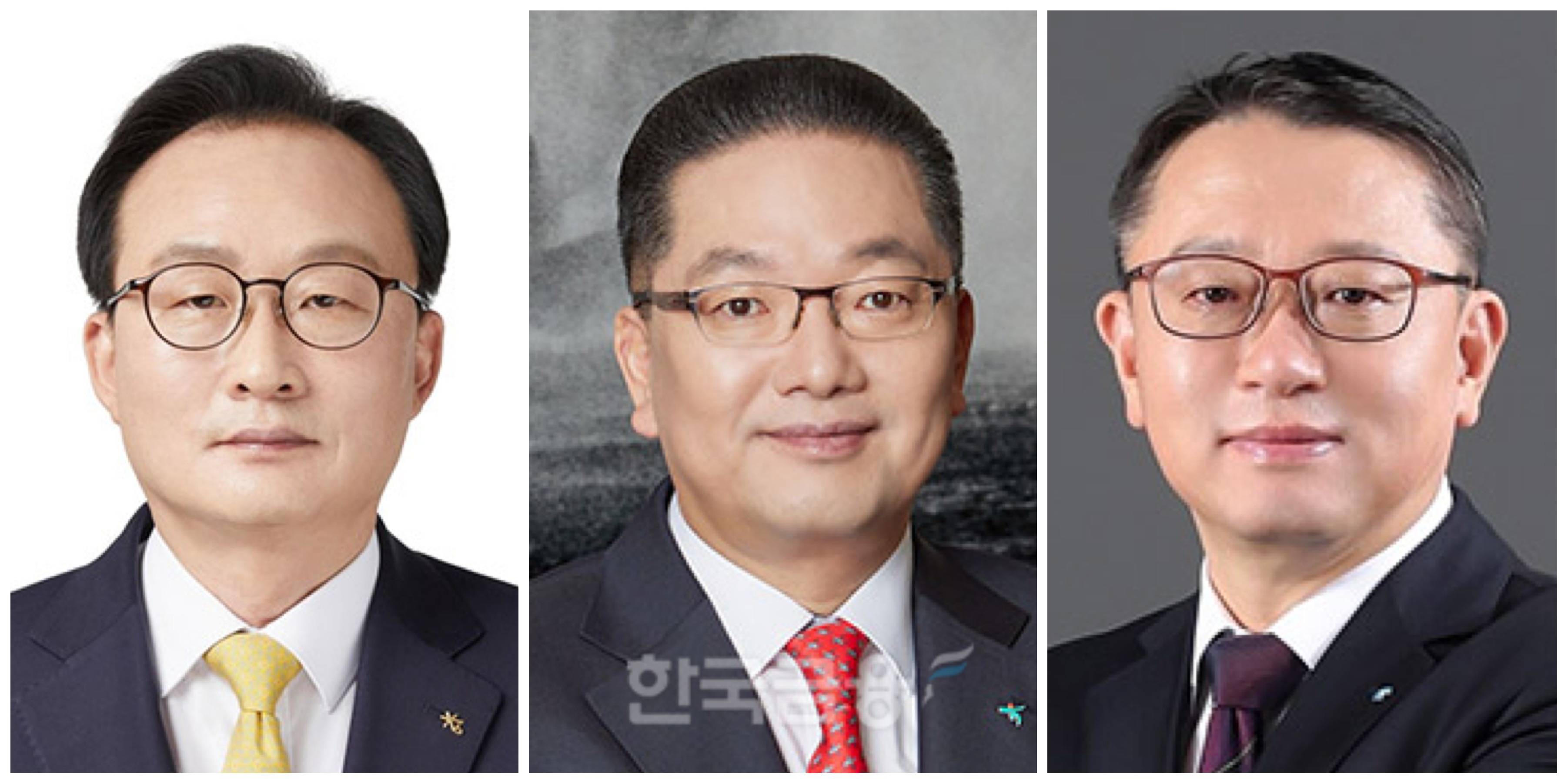 (왼쪽부터) 이환주 KB국민은행장, 이호성 하나은행장, 정진완 우리은행장./ 사진 = 한국금융신문 DB