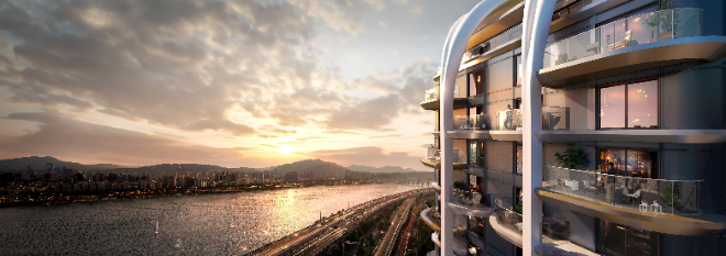 현대건설 '디에이치 한강' 한강 조망 예시도. /사진제공=현대건설