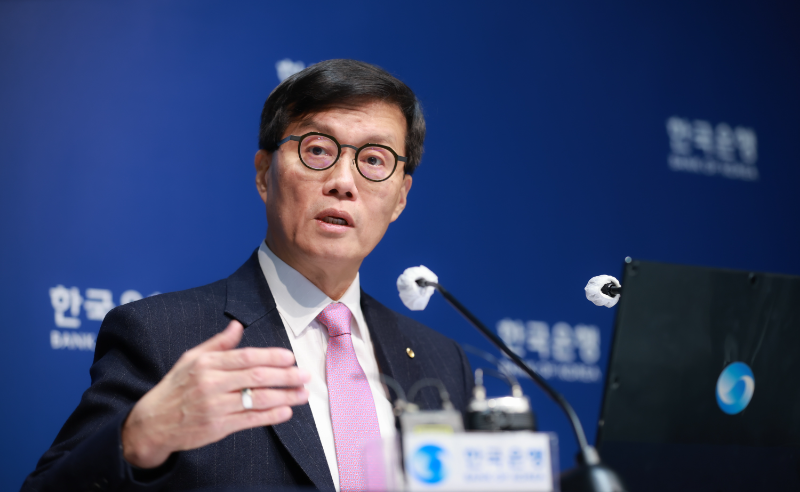 이창용 한국은행 총재가 16일 서울 중구 한국은행에서 열린 통화정책방향 기자간담회에서 발언하고 있다. / 사진제공= 한국은행(2025.01.16)