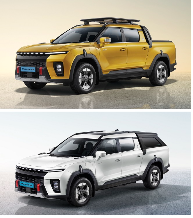 전기픽업으로 돌아온 무쏘EV, 디자인 공개