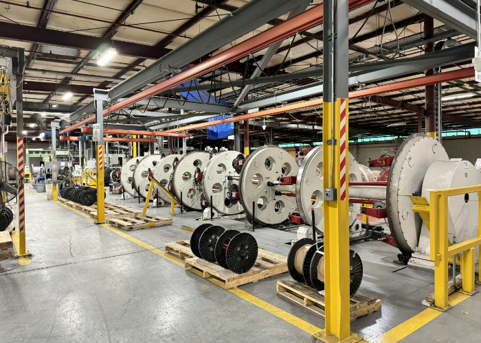 에식스솔루션즈 북미 공장 내 변압기용 특수 권선 설비. /사진제공=LS그룹