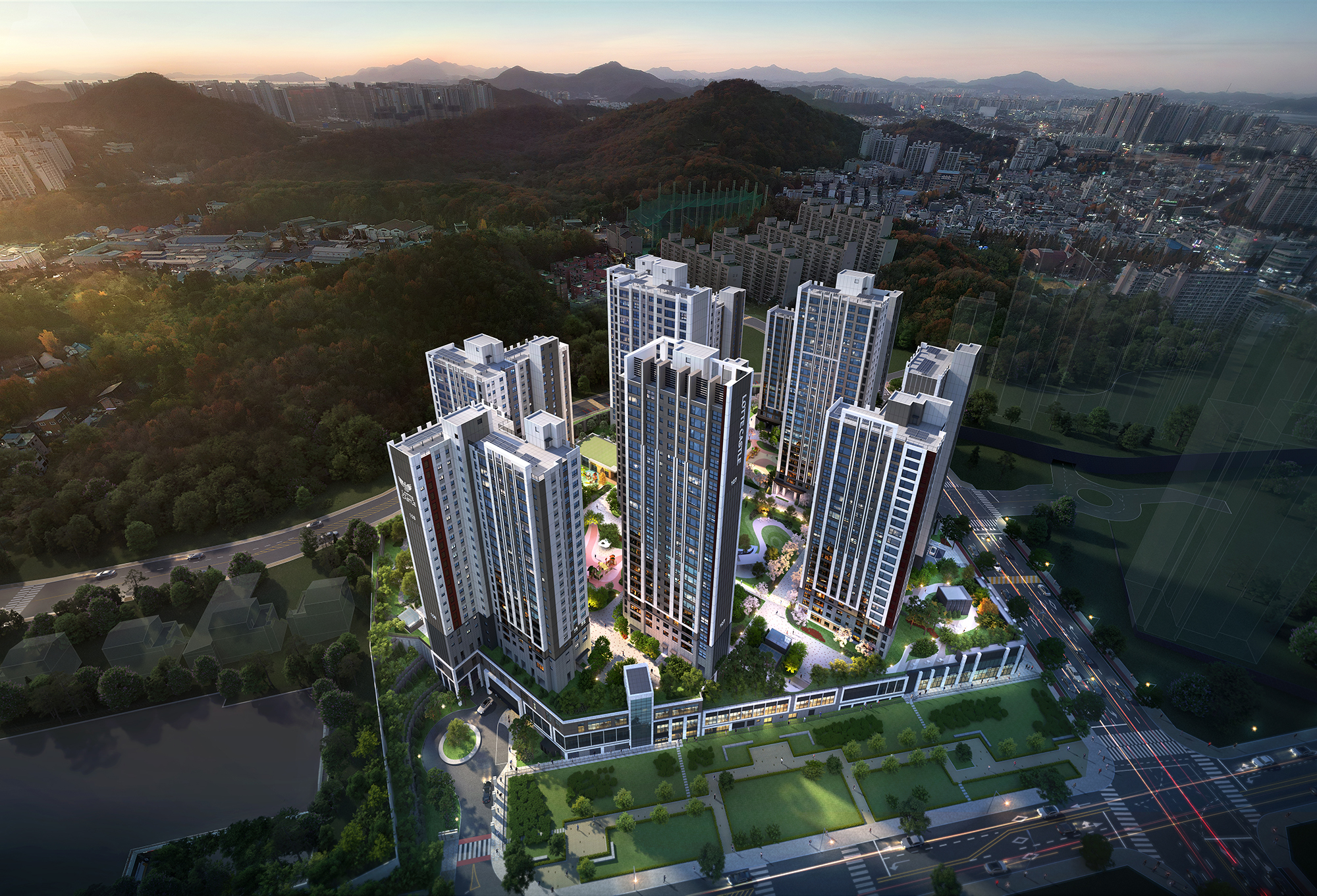 풍무역 롯데캐슬 시그니처 조감도. / 사진제공=롯데건설