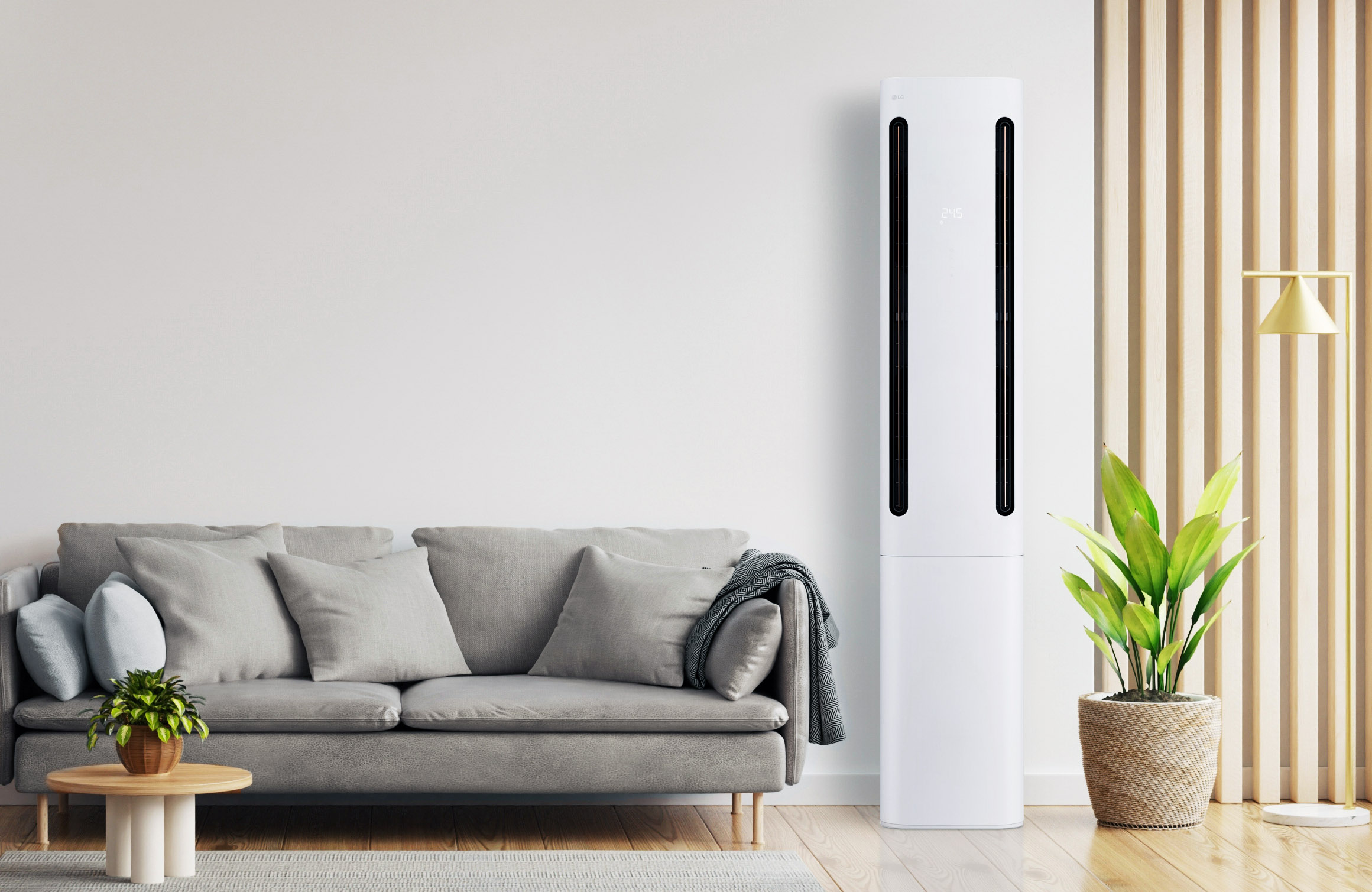 LG전자가 'AI 바람', 'AI 건조' 등 공감지능(AI)을 적용한 스탠드 에어컨 '휘센 쿨' 신제품을 선보이며, AI 냉방 경험을 확대한다. / 사진=LG전자