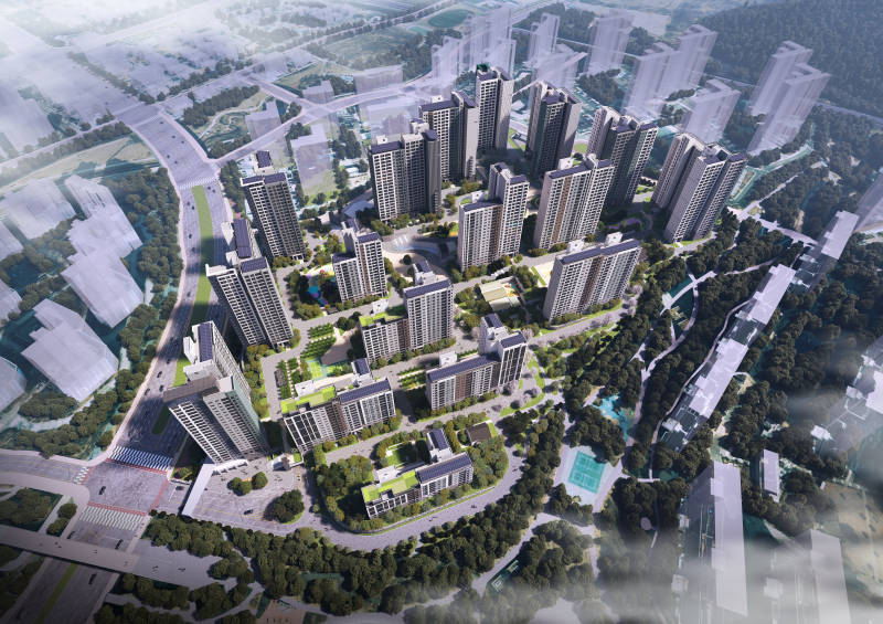 동탄 포레파크 자연앤 푸르지오 조감도./사진제공=대우건설