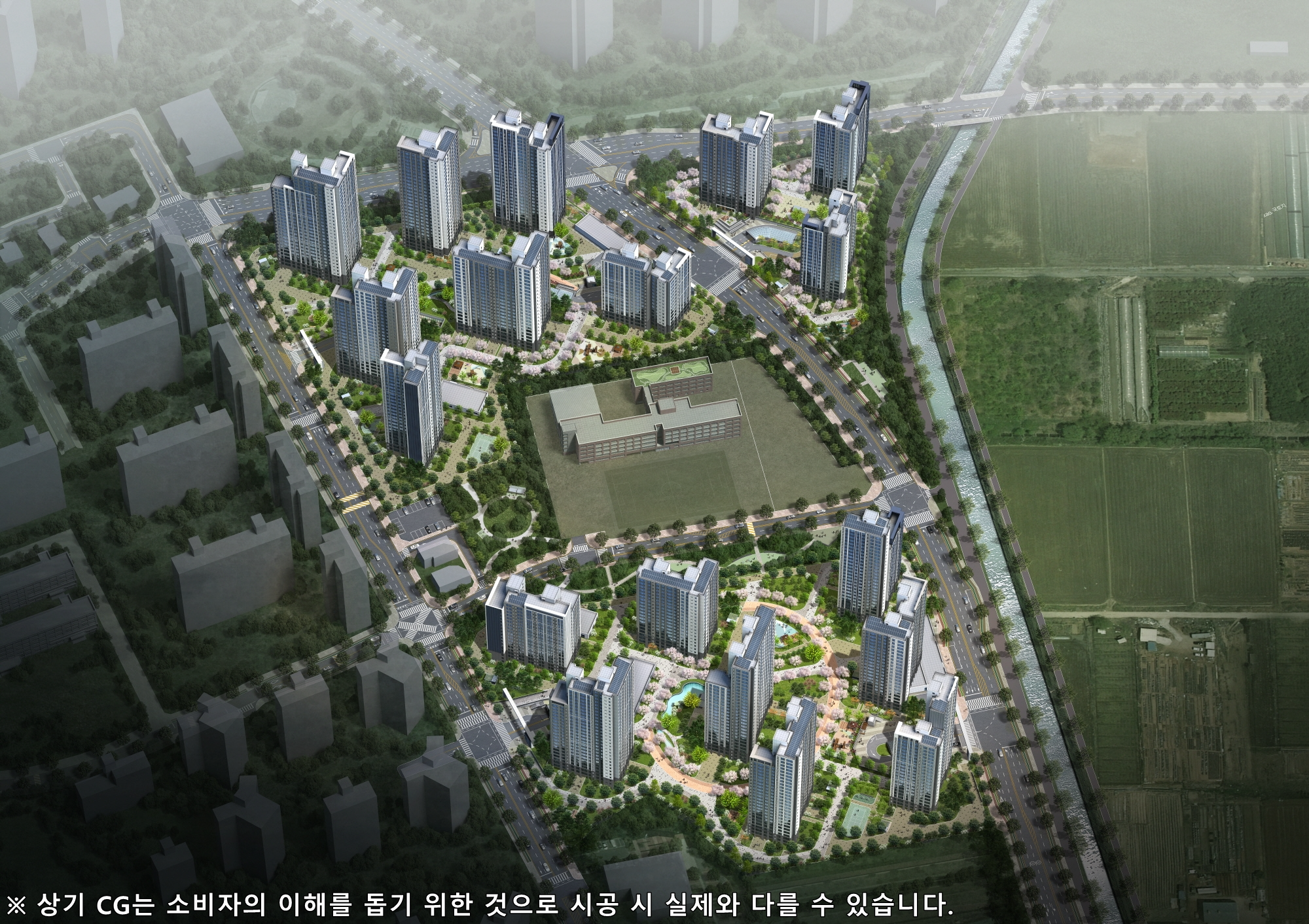 해링턴 플레이스 풍무 조감도./사진제공=효성중공업