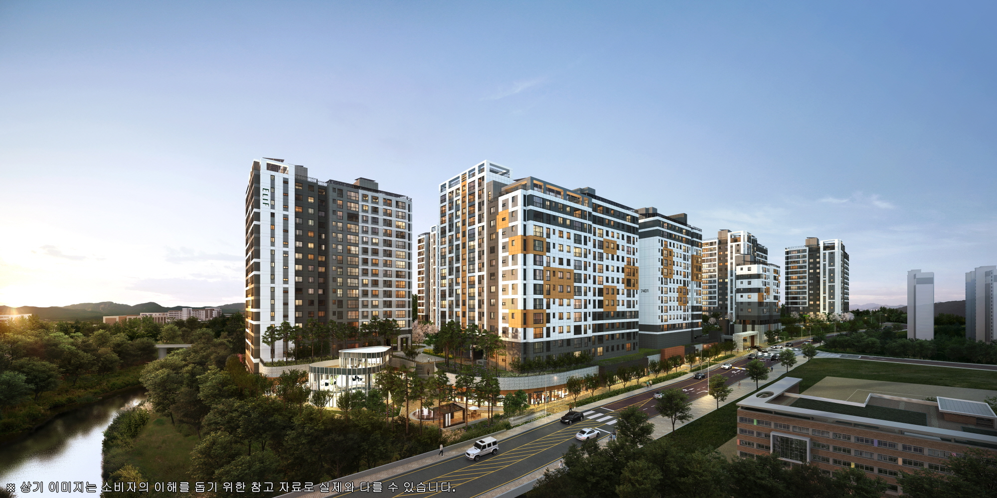 '엘리프 검단 포레듀' 투시도. /사진제공=계룡건설