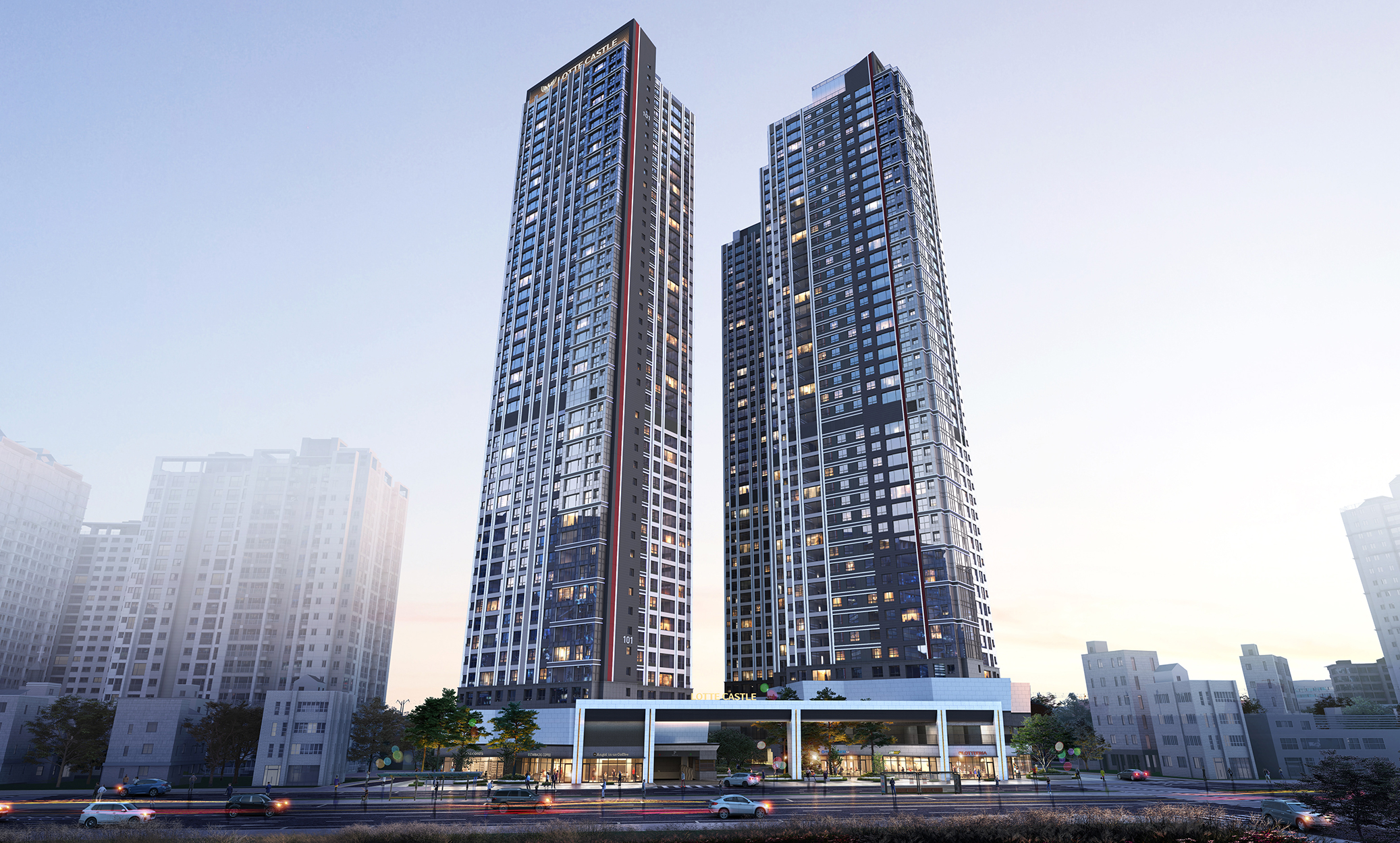 가야역 롯데캐슬 스카이엘 투시도./사진제공=롯데건설