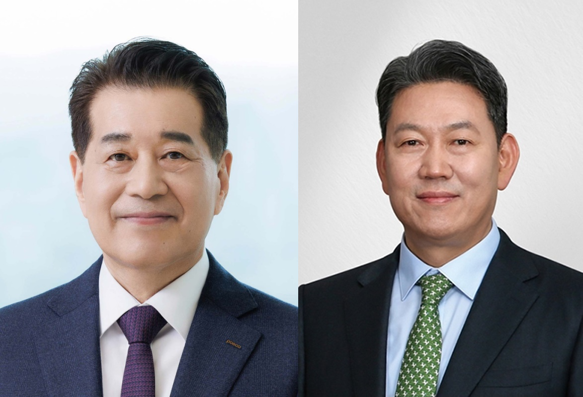 장인화 포스코홀딩스 회장(왼쪽), 서강현 현대제철 대표. /사진=각사