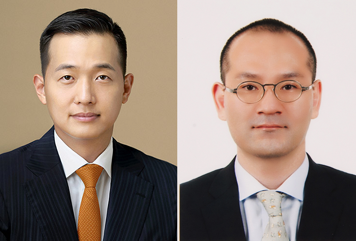 김동관 한화 부회장(왼쪽)과 이해욱 DL 회장