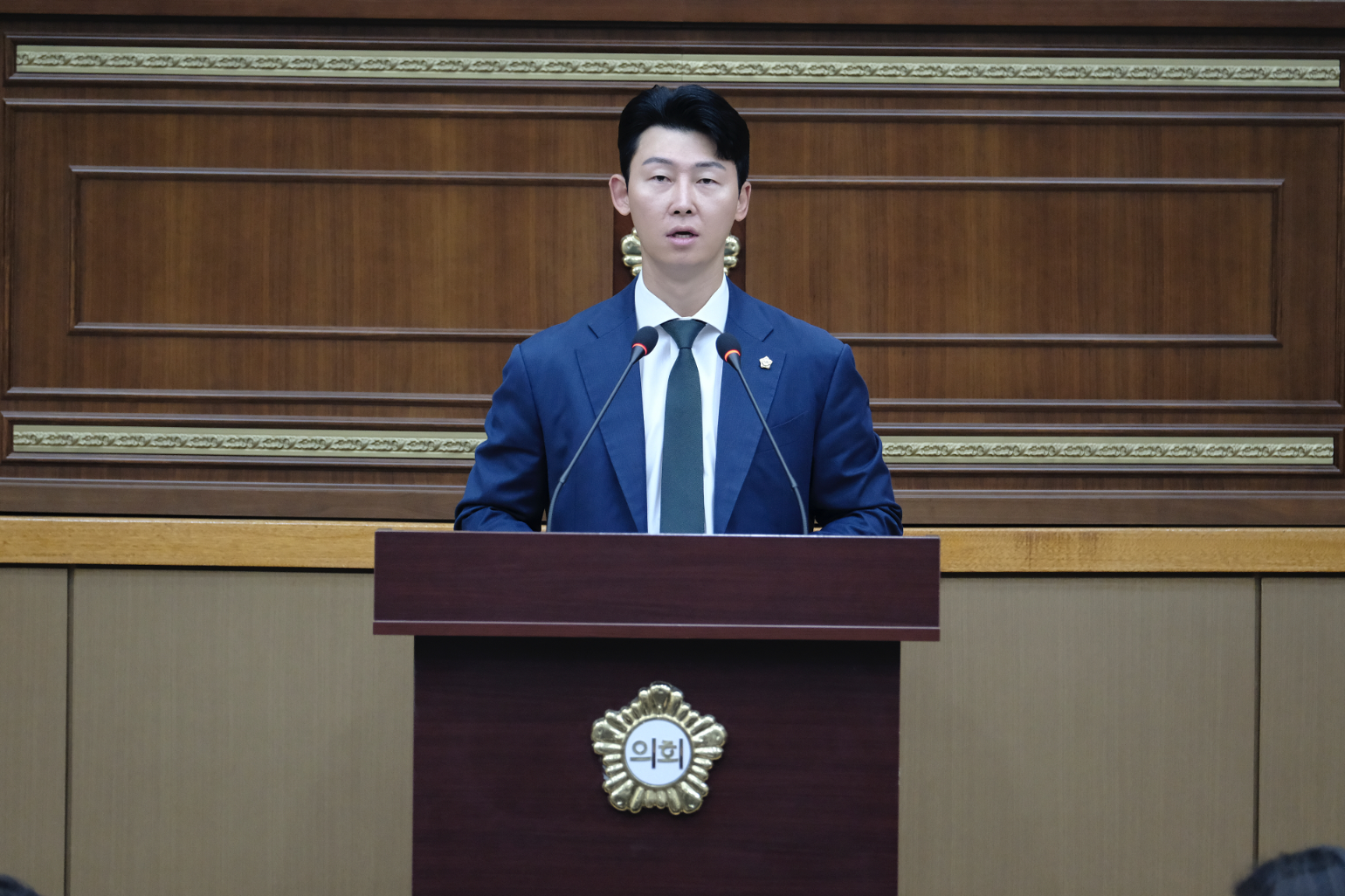 채우진 마포구의회 의원이 5분 자유발언을 펼치는 모습./사진제공=마포구의회