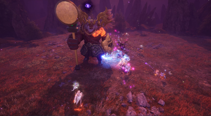 컴투스 '더 스타라이트' 필드보스 전투 플레이 화면. / 사진=컴투스