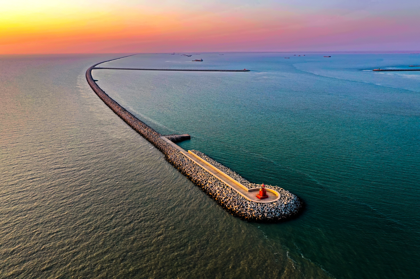 이라크 알포 방파제./사진제공=대우건설