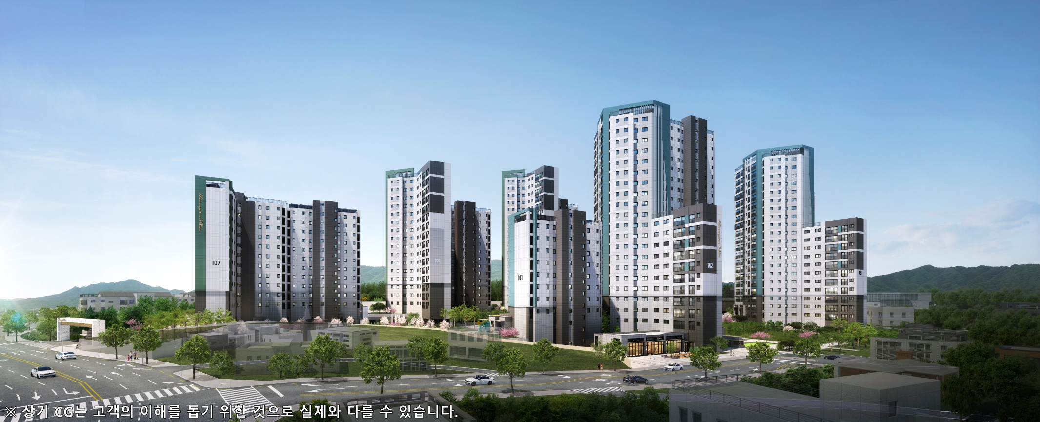 효성해링턴 플레이스 영주 더리버 투시도./사진제공=진흥기업