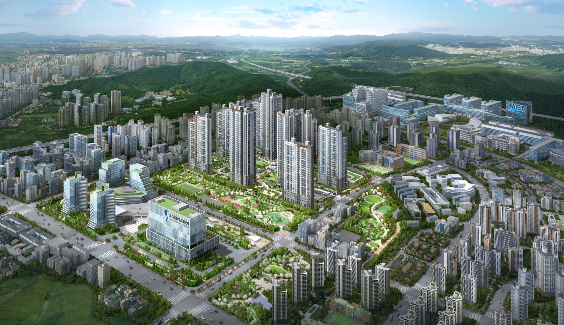 '브레인시티 메디스파크 대광로제비앙 모아엘가‘ 투시도./사진제공=대광건영