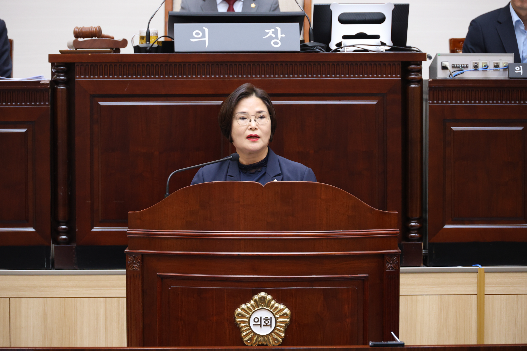 황금선 용산구의회 의원이 5분 자유발언을 펼치는 모습./사진제공=용산구의회