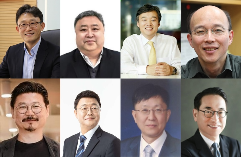 (왼쪽 상단부터 시계방향으로) 박윤영 전 KT 기업부문장(사장), 이현석 KT 커스터머부문장, 윤경림 전 KT 그룹 트랜스포메이션부문장, 남규택 전 KT 부사장(현 지누스에어 부회장), 홍원표 전 SK쉴더스 사장, 차상균 서울대 명예교수, 주형철 전 청와대 경제보좌관, 박원기 전 네이버클라우드 공동대표.