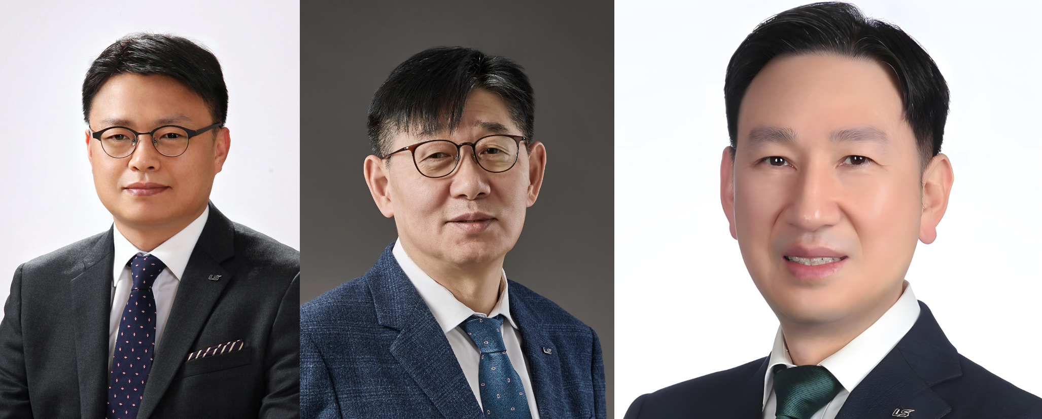 (왼쪽부터) 안길영 LS일렉트릭 생산R&BD 총괄 부사장, 채대석 LS일렉트릭 사업총괄 COO, 조의제 LS ITC 대표이사 CEO. /사진제공=LS그룹