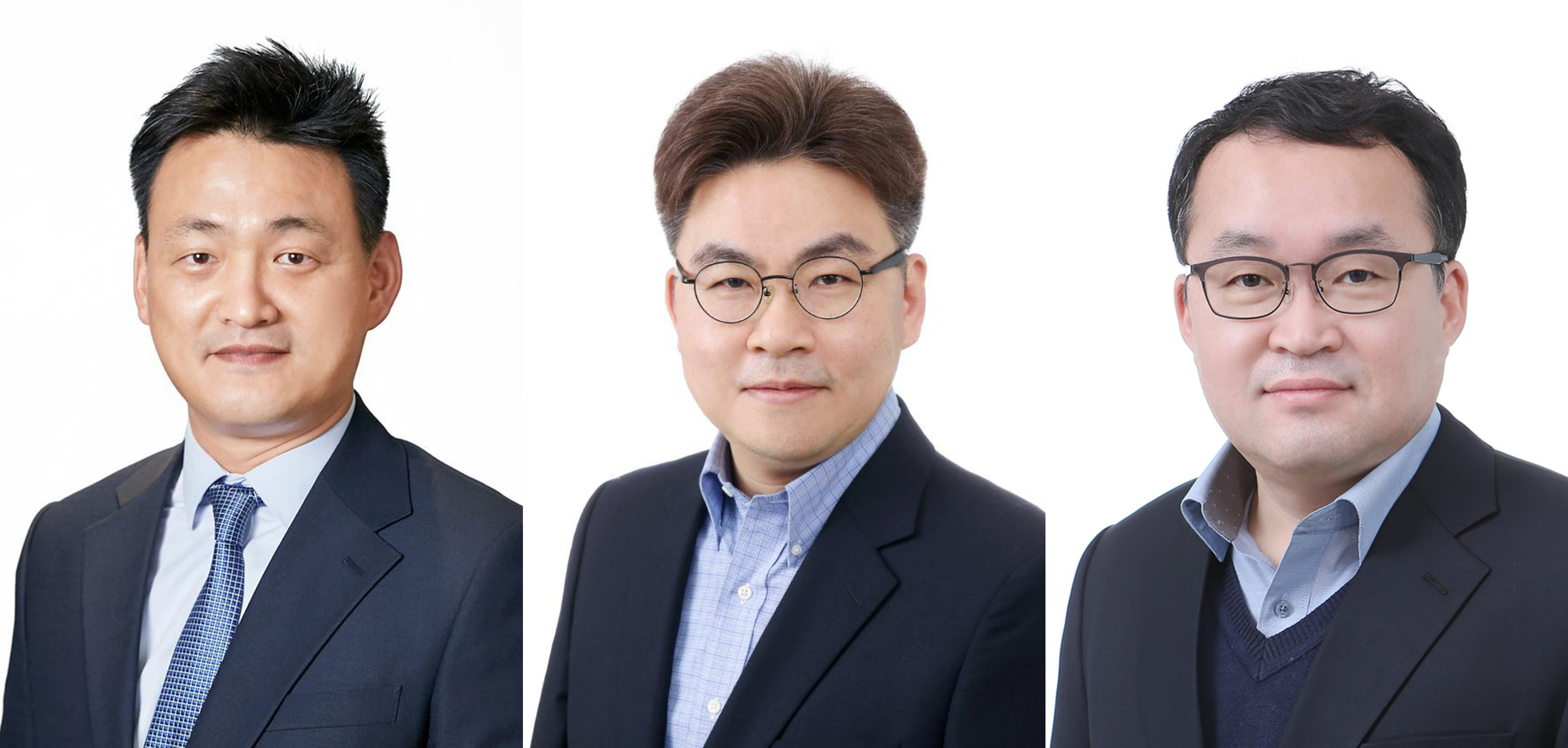 (왼쪽부터) 김태훈 부사장, 최문근 부사장, 이준호 전무. /사진제공=LG CNS