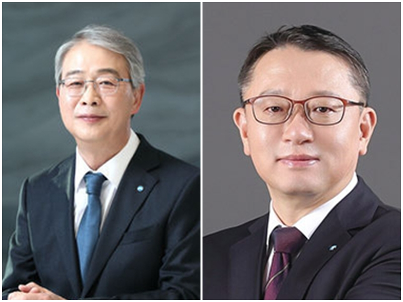 임종룡 우리금융 회장(왼쪽), 정진완 우리은행장 (오른쪽)