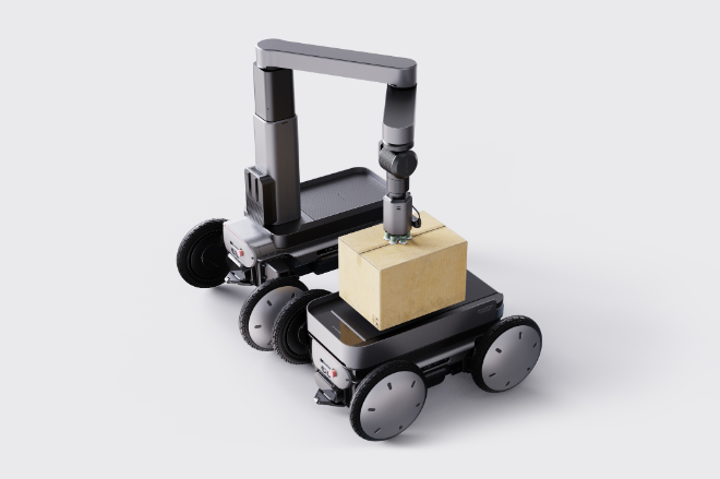 현대차와 기아가 공개한 차세대 모빌리티 로봇 플랫폼 '모베드'. / 사진=현대차그룹