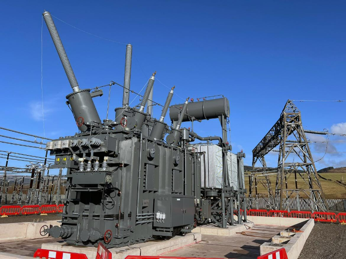 효성중공업이 2025년 영국 스코틀랜드에 설치한 초고압 변압기. /사진제공=효성중공업