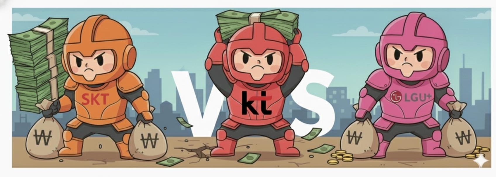 KT가 위약금 면제 조치 시행 엿새 동안 약 8만명의 가입자 이탈을 겪으며 이동통신 시장은 보조금 경쟁을 대폭 강화하는 등 다시 들썩이고 있다. /이미지=제미나이